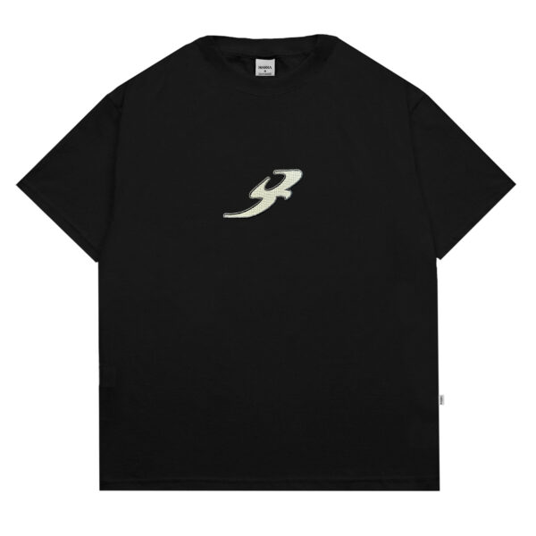 CAMISETA BARRA "B GARÇA TEXTURA PRETA"
